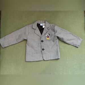 Disney  Black and White Checkered Jacket 24 mo Gently Used